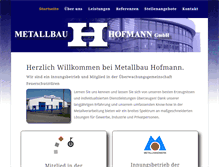 Tablet Screenshot of metallbau-hofmann.de